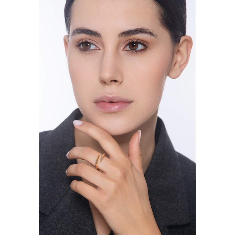 Anillo Toi et Moi en oro amarillo 18k