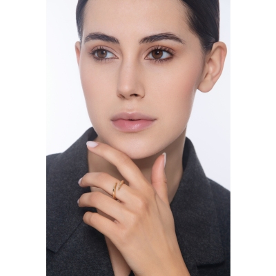 Anillo Toi et Moi en oro amarillo 18k