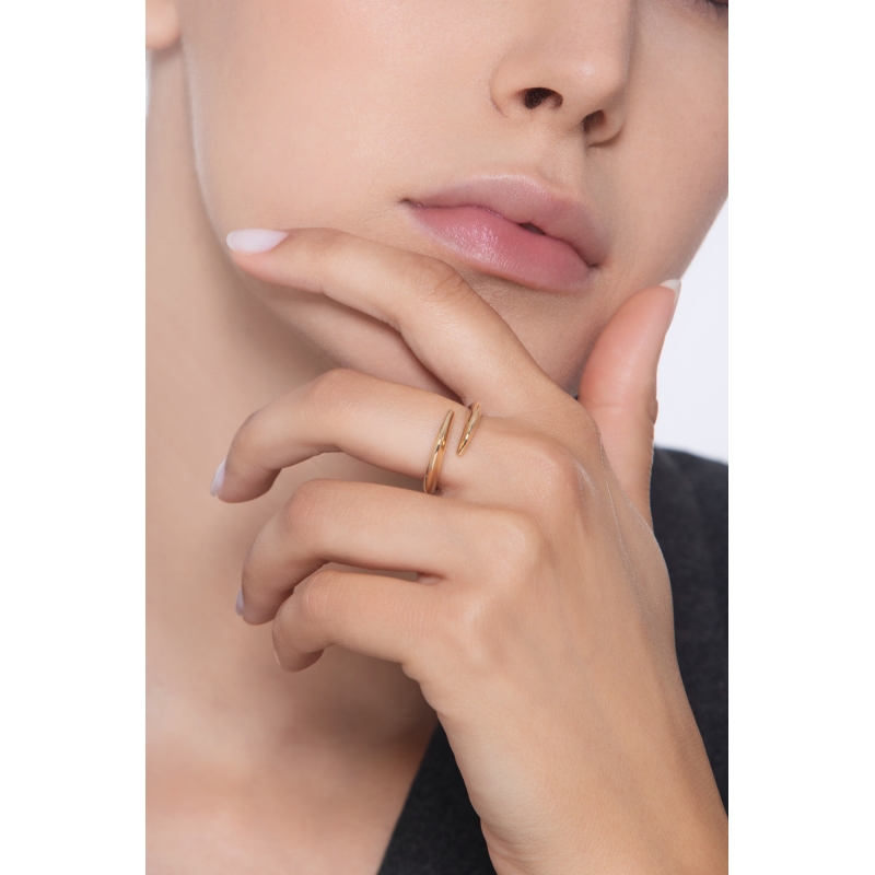 Anillo Toi et Moi en oro amarillo 18k