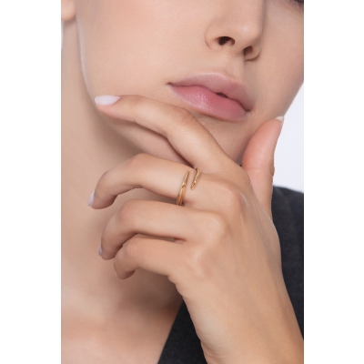 Anillo Toi et Moi en oro amarillo 18k