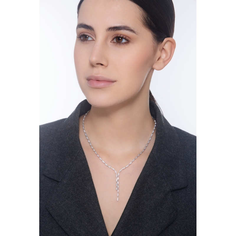 Gargantilla mujer en oro blanco 18k diamantes Gargantilla mujer en oro blanco 18k diamantes