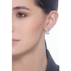 Pendientes de diseño con aguamarinas talla pera y diamantes  2