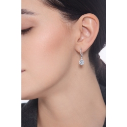 Pendientes en Oro 18k con Aguamarina y Diamantes 2