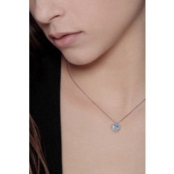 Collar corazon halo de aguamarina y diamantes oro blanco 750   2
