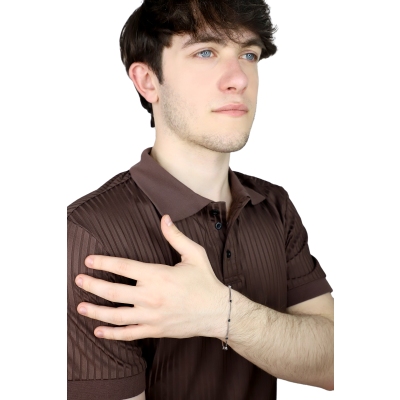 Pulsera hombre alternada de oro blanco de 18 quilates con diamantes negros cm 20 