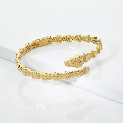 Brazalete serpiente en oro amarillo 18k