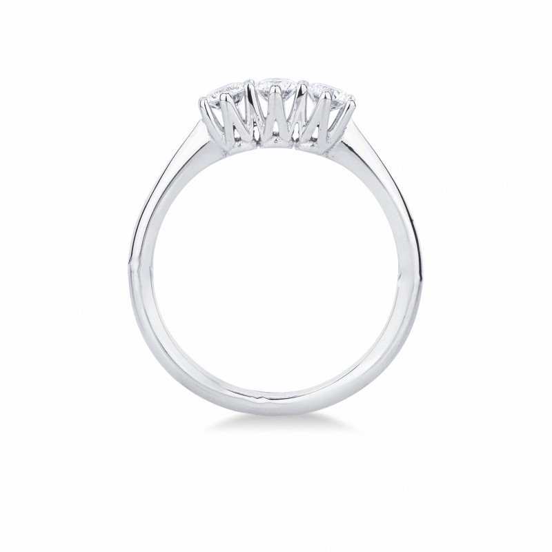 Anillos trilogy en oro blanco de 18 quilates con diamantes CT 0,45 Anillos trilogy en oro blanco de 18 quilates con diamantes CT 0,45