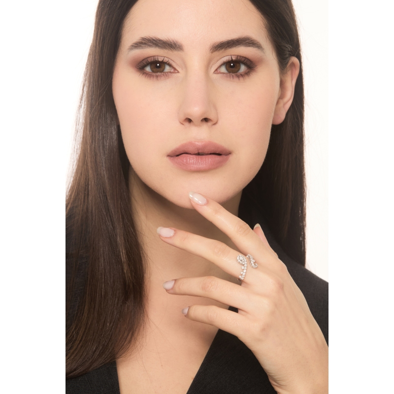 Anillo fantasìa Tú y Yo con diamantes Anillo fantasìa Tú y Yo con diamantes