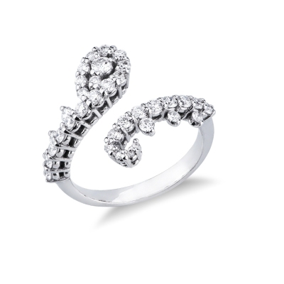 Anillo fantasìa Tú y Yo con diamantes