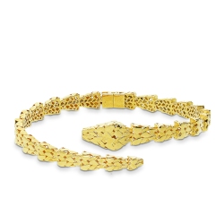 Brazalete serpiente en oro amarillo 18k