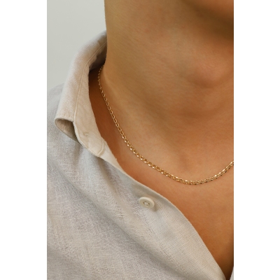 Collar cadena groumette Oro Amarillo 18k 50 cm