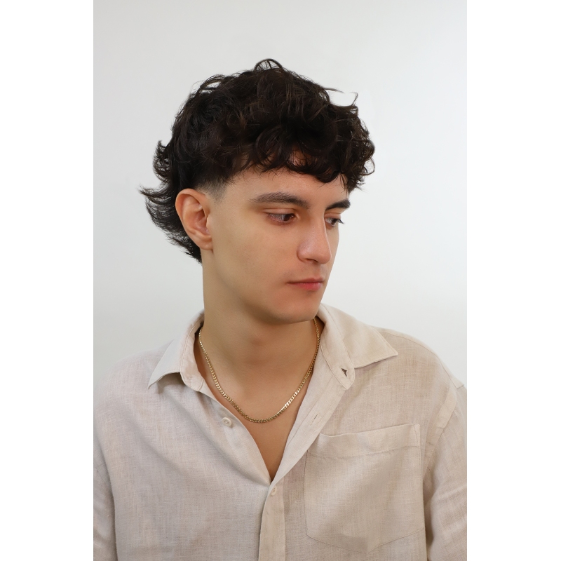 Cadena gourmette para hombre en oro amarillo 750