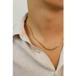 Cadena gourmette para hombre en oro amarillo 750 2