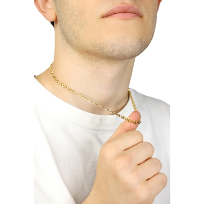 Cadena de ancla en oro amarillo de 18k 50 cm