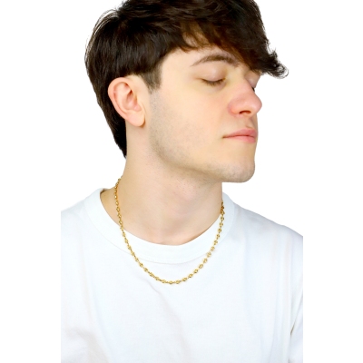 Cadena de ancla en oro amarillo de 18k 50 cm