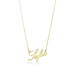 Collar personalizable en oro amarillo 18k con nombre