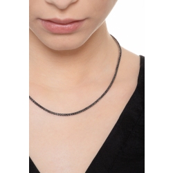 Collar riviere con diamantes negros en oro blanco  2
