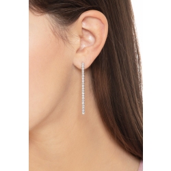 Pendientes riviere oro blanco 750 y diamantes  2