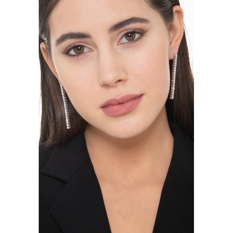 Pendientes mujer riviere diamantes oro blanco 18k Pendientes mujer riviere diamantes oro blanco 18k