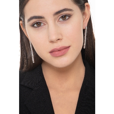 Pendientes mujer riviere diamantes oro blanco 18k