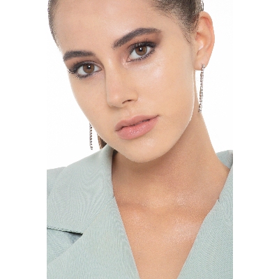 Pendientes riviere en oro blanco 18 kilates y diamantes 