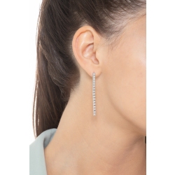 Pendientes riviere en oro blanco 18 kilates y diamantes  2