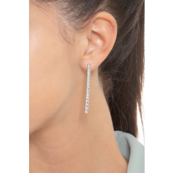 Pendientes diamantes riviere oro blanco 750 2