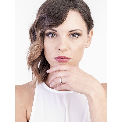 Argollas de matrimonio oro blanco 18k 3.50 mm  