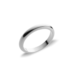 Anillo alianza fina de oro blanco 18 kilates