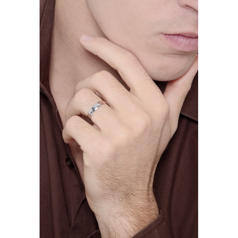 Alianzas de boda gruesas oro blanco 750