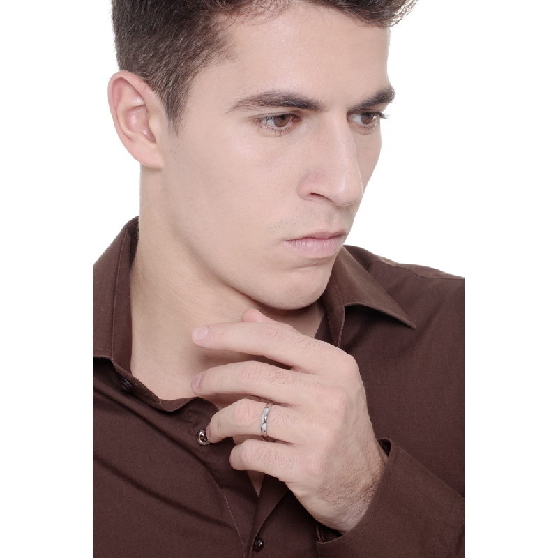 Alianza de boda clásica oro blanco 18k Alianza de boda clásica oro blanco 18k