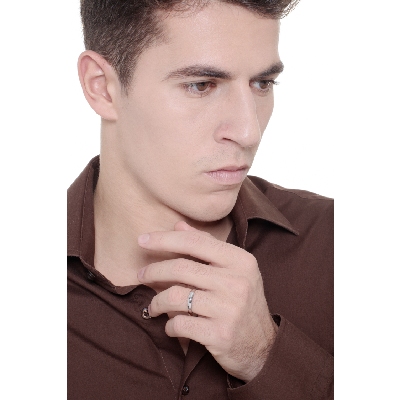 Alianza de boda clásica oro blanco 18k