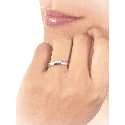 Alianza de boda clásica oro blanco 18k