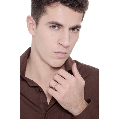 Anillo matrimonio oro blanco 18 kilates clásico