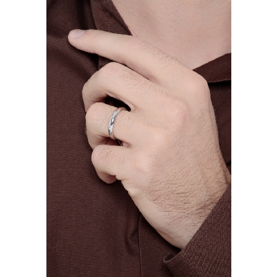 Anillo matrimonio oro blanco 18 kilates clásico