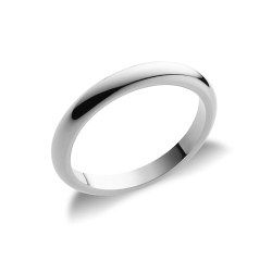 Anillo matrimonio oro blanco 18 kilates clásico