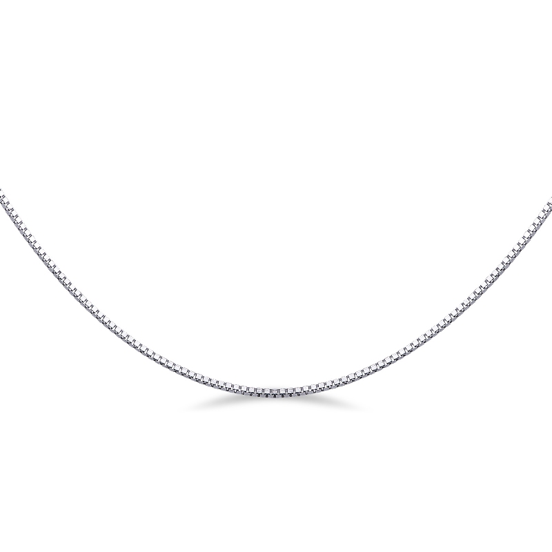 Cadena veneciana de 45 cm en oro blanco de 18 kilates Cadena veneciana de 45 cm en oro blanco de 18 kilates