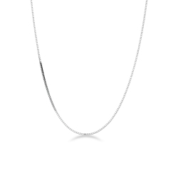 Cadena veneciana de oro blanco de 18k