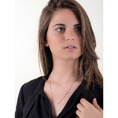 Cadena veneciana 50 cm oro blanco de 18 kilates 