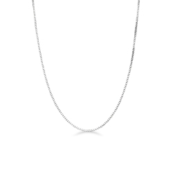Collar de malla veneciana en oro blanco de 18 kilates