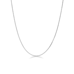 Collar oro blanco mujer cadena veneciana 18 kilates, cm 50.