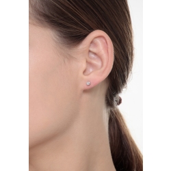 Pendientes de oro blanco 18K y diamantes 0,20 qt 2