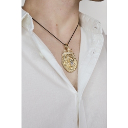 Colgante Cabeza León Oro Amarillo 18K 2