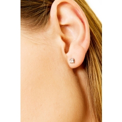 Pendientes de oro blanco de 18 kilates con diamantes de 0,24 quilates 2