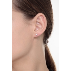 Pendientes oro blanco 750 botón solitarios 6 garras  2