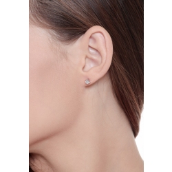 Pendientes con diamantes en oro blanco en forma de rombo 0,40 quilates  2