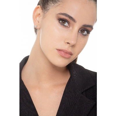 Pendientes solitarios con diamantes 0,80 quilates en oro blanco 18 kilates 