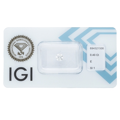 Diamante certificado IGI 0.40 CT E SI1 