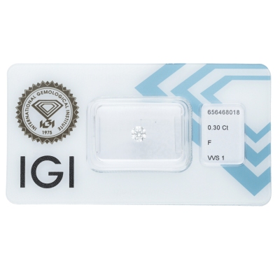 Diamante certificado IGI CT 0.30 F VVS1
