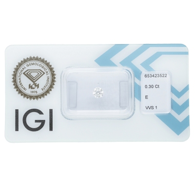 Diamante certificado IGI 0.30 CT E VVS1
